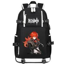 Mochila Genshins Impacts Dilucs Cartoon Kids School 30x14x47cm