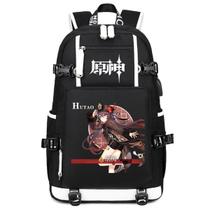 Mochila Genshins Impacts Hu Tao Cartoon Kids School 30x14x47cm