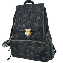 Mochila Glitter Feminina Teen Escolar Estrelas 8007