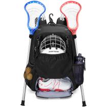 Mochila GOBUROS para Lacrosse com Suporte para Taco Preta Mochila GOBUROS para Lacrosse com Suporte para Taco Preta