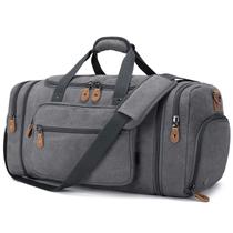 Mochila Gonex Canvas 60L com compartimento para sapatos cinza