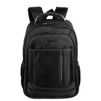 Mochila Grande 3 Compartimentos Com Cabo de Aço Notebook 17" Sestini Impact - Preto