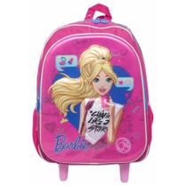 Mochila Grande Com Rodinha Escolar Infantil Barbie