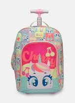 Mochila Grande Com Rodinha Unicórnio Cherry Puket