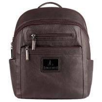 Mochila grande de couro masculina Montanna café