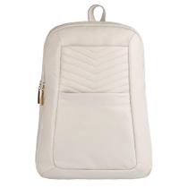 Mochila grande em couro Slim marfim Feminino