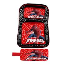 Mochila Grande escolar Uso costas Homem Aranha ataque da Teia Mochila Grande escolar Uso costas Homem Aranha ataque da Teia