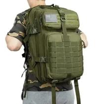 Mochila Grande Para Curso Militar 50 Litros + Patch Aleatorio