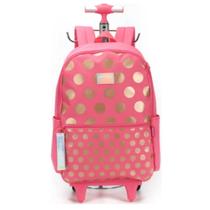 Mochila Grande Rodinha Com Alça Escolar Infantil Rosa Mochila Grande Rodinha Com Alça Escolar Infantil Rosa