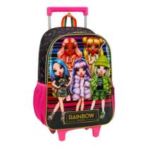 Mochila Grande Rodinha Escolar Infantil Rainbow High Preto Mochila Grande Rodinha Escolar Infantil Rainbow High Preto