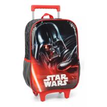 Mochila Grande Rodinha Escolar Infantil Star Wars Vermelho