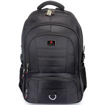 Mochila Grande Viagem Masculina Notebook Preta para Trabalho Moto Faculdade Reforçada
