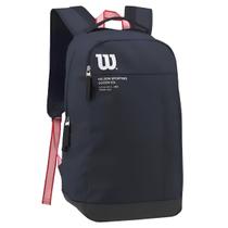 Mochila Grande Wilson Original Porta Notebook 2 Compartimentos Bolso Lateral Costas Acolchoadas Azul