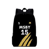 Mochila Haikyuus Tadashis Yamaguchis MSBY 15 para crianças Mochila Haikyuus Tadashis Yamaguchis MSBY 15 para crianças