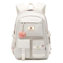 Mochila Hidds Laptop 15,6" School College Anti-Roubo Esbranquiçada