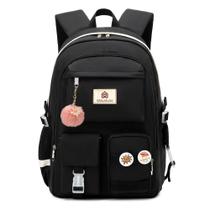 Mochila Hidds Laptop 15,6" School College Anti Theft preta