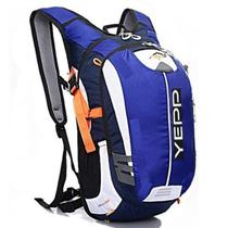 Mochila Hidratacao 18L Reservatorio Yepp 2 litros Com Apito E Fitas Refletivas Mc3012 Azul