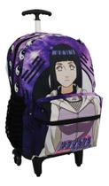 Mochila Hinata Naruto Infantil Juvenil Escolar Rodinhas Aula