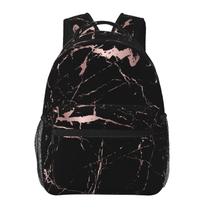 Mochila HKHEHOP Trendy Marble Modern Rose Gold Black Mochila HKHEHOP Trendy Marble Modern Rose Gold Black