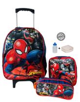 Mochila Homem Aranha De Rodinhas + Lancheira + Estojo Mochila Homem Aranha De Rodinhas + Lancheira + Estojo