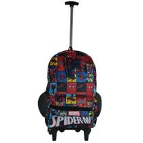 Mochila Homem Aranha Rodinhas Bolsa Infantil escolar juvenil masculina