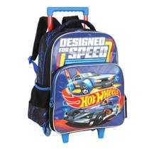 Mochila Hot Wheels Rodinha Escolar Infantil Azul Menino Mochila Hot Wheels Rodinha Escolar Infantil Azul Menino