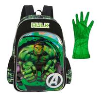 Mochila Hulk De Costas Marvel Infantil Luxcel Com Luva Hulk