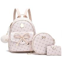 Mochila I IHAYNER Girls Bowknot Fashion Leather Beige Mochila I IHAYNER Girls Bowknot Fashion Leather Beige