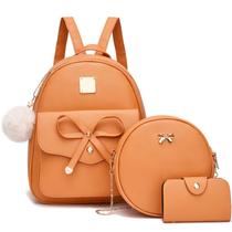 Mochila I IHAYNER Girls Bowknot Fashion Leather Orange