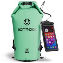 Mochila impermeável Dry Bag Earth Pak 55L com capa de telefone Mochila impermeável Dry Bag Earth Pak 55L com capa de telefone