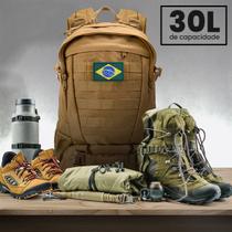 Mochila Impermeável Tatica Militar 30 Litros com Resistente Trilha Ar Livre Camping Pesca Masculino Feminino