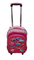 Mochila infantil 16 com carrinho removivel rosa com alça de costas rosa gatinho ref : gb25600870