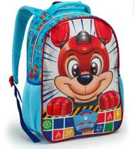 Mochila infantil 17" dog heroes super pets cachorrinho rosa/azul