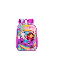 Mochila Infantil A Casa Mágica da Gabby Sestini Roxo, Azul Claro e Rosa