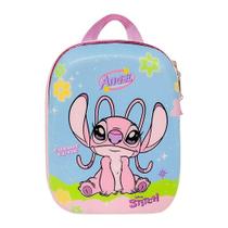 Mochila Infantil Angel Stitch Tamanho P - Azul Claro