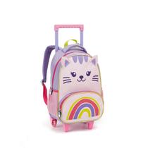 Mochila Infantil Animais Detalhes 3D 16" Com Rodinhas e Alças Escolar Creche ZOOP Seanite