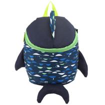 Mochila Infantil Baby Shark Em Poliéster Verde - Yins