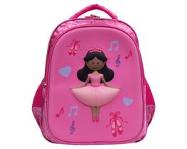 Mochila Infantil Bailarina Escolar Menina Rosa Novo Coração Mochila Infantil Bailarina Escolar Menina Rosa Novo Coração