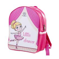 Mochila Infantil Bailarina Pink Verniz Sublimada com Porta Garrafa e Bolso Colombina Mochila Infantil Bailarina Pink Verniz Sublimada com Porta Garrafa e Bolso Colombina