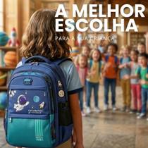 Mochila Infantil Bolsa Escolar Astronauta Espaço Impermeável Menino Menina Grande Resistente Costas Reforçadas Zíper Duplo Creche PréEscola Bolsa Mochila Infantil Bolsa Escolar Astronauta Espaço Impermeável Menino Menina Grande Resistente Costas Reforçadas Zíper Duplo Creche PréEscola Bolsa