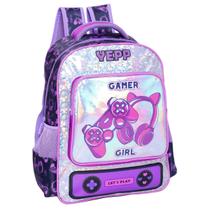Mochila Infantil Bolsa Escolar Feminina Gamer Girl Grande Lilás Mochila Infantil Bolsa Escolar Feminina Gamer Girl Grande Lilás