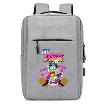 Mochila Infantil Bolsa Escolar USB Para Trabalho E Espaço De Notebook Pato Dona Desenho Rico