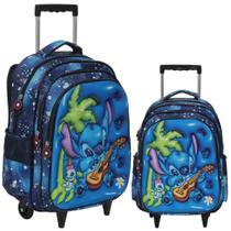 Mochila Infantil Bolsa Stitch Carrinho Tam G Resistente