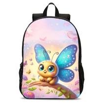 Mochila Infantil Borboleta Rosa