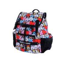 Mochila Infantil Bt21 Com Fecho Tipo Saco - Preta