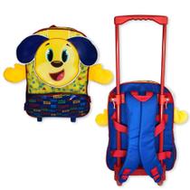 Mochila Infantil Cachorro Escolar Rodinha Amarela - Rocie