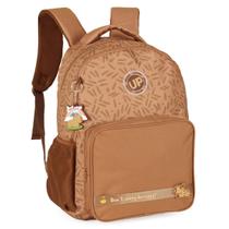 Mochila Infantil Capivara Charmosa Marrom Costas Up4you