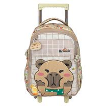Mochila Infantil Capivara Rodinha Menina Petit Brownie