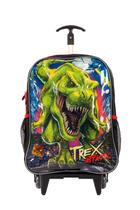 Mochila Infantil Clio com Rodinhas - Dinossauro T-Rex