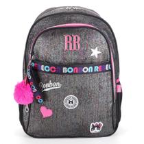 Mochila Infantil Clio Rebecca Bonbon Patches Brilho Menina